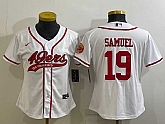 Women's San Francisco 49ers #19 Deebo Samuel White With Patch Cool Base Stitched Baseball Jersey,baseball caps,new era cap wholesale,wholesale hats